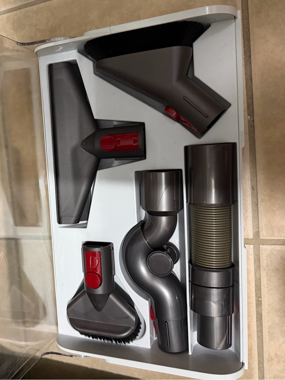 Dyson Gray and Red Vacuum Accessory Tool Set